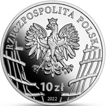Awers monety srebrnej z 2022 roku dedykowanej Zdzisławowi Brońskiemu pseudonim "Uskok"